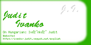 judit ivanko business card